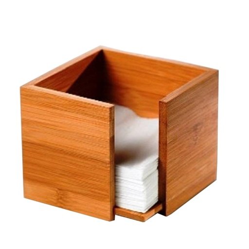 [D91100] Portatovaglioli in bamboo 19x19x10cm naturale Leone