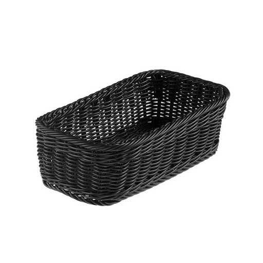 [D91105] Cestino Vanity polipropilene rettangolare 32,5x17,5x10h cm nero Leone