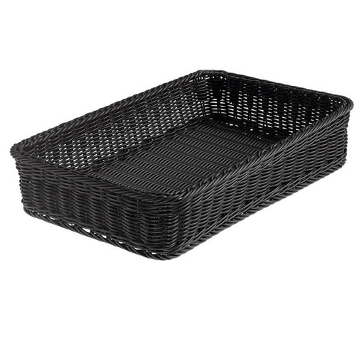 [D91107] Cestino Vanity polipropilene rettangolare 53x32,5x10h cm nero Leone