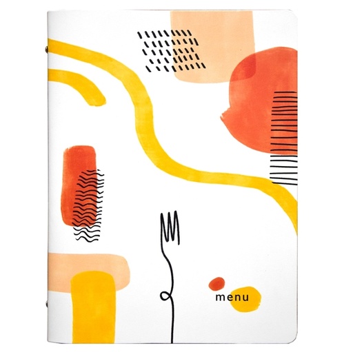 [D91134] Portamenu' F.to A4 24,6x31,6cm Linea Spaghetti - bianco