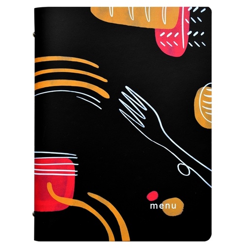 [D91135] Portamenu' F.to A4 24,6x31,6cm Linea Spaghetti - nero