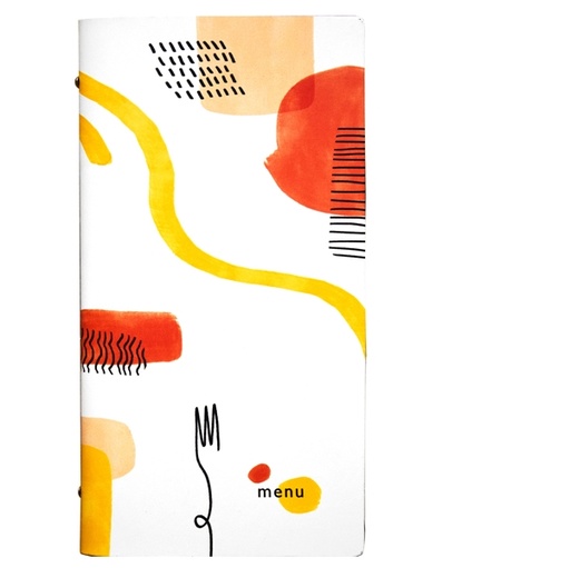 [D91136] Portamenu' F.to 18x31,6cm Linea Spaghetti - bianco