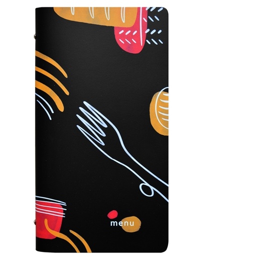 [D91137] Portamenu' F.to 18x31,6cm Linea Spaghetti - nero