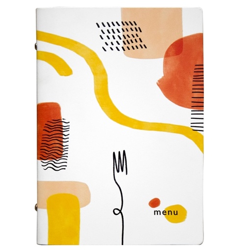 [D91138] Portamenu' F.to A5 17x23cm Linea Spaghetti - bianco