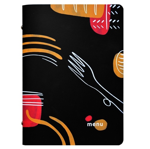 [D91139] Portamenu' F.to A5 17x23cm Linea Spaghetti - nero