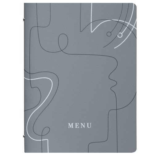 [D91145] Portamenu' F.to A4 24,6x31,6cm Linea Linee - tortora