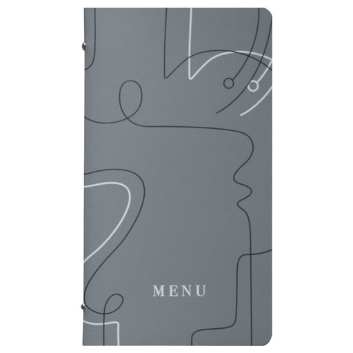 [D91147] Portamenu' F.to 18x31,6cm Linea Linee - tortora