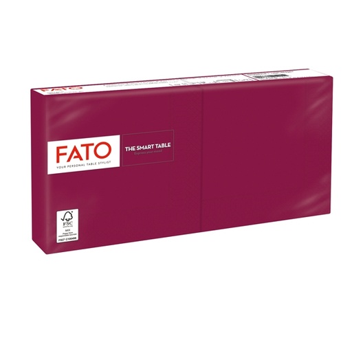 [D91336] 100 tovaglioli carta 25x25cm 2 Veli Bordeaux Fato