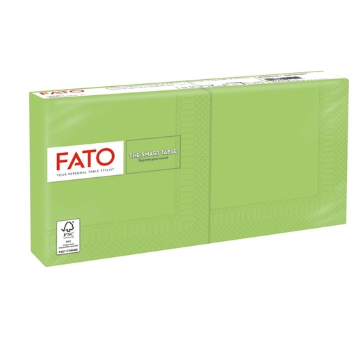 [D91342] 100 tovaglioli carta 25x25cm 2 Veli Verde mela Fato