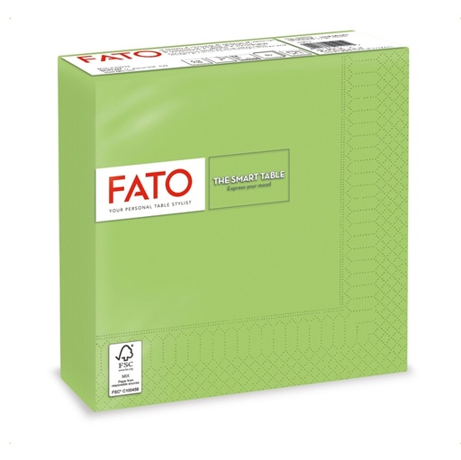 [D91349] 50 tovaglioli carta 33x33cm 2 Veli Verde mela Fato