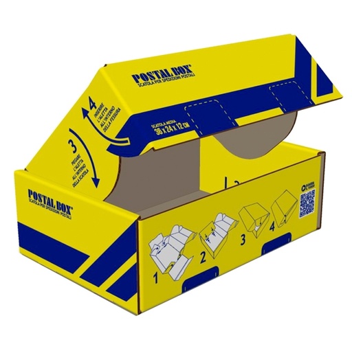 [D91394] Scatola spedizioni POSTAL BOX(R) f.to M 36x24x12cm BLASETTI
