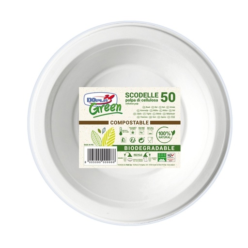 [D91415] 50 Scodelle 355ml BIODEGRADABILI Dopla Green art. 07761