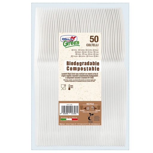 [D91423] 50 Coltelli avorio in Estabio Dopla Green art. 03904