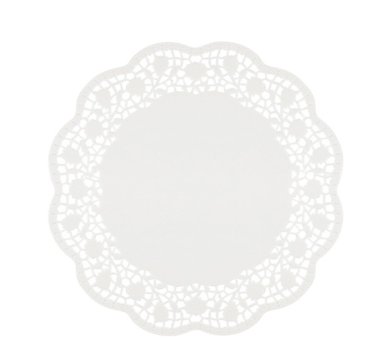 [D91468] 12 Sottotorta decorativi in carta bianca diametro 30cm