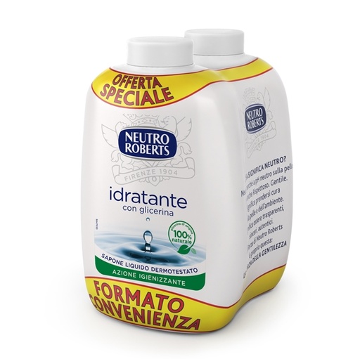 [D91543] Ricarica bis 400ml sapone liquido Extra Idratante NEUTRO ROBERTS