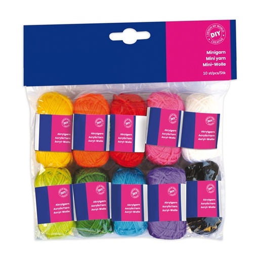 [D91571] Set 10 matasse 100 acrilico lung. 36mt colori assortiti Cwr