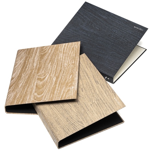 [D91616] Raccoglitore Colorosa Wood 4R diam.30mm f.to utile 245x307mm col. ass. Ri.Plast