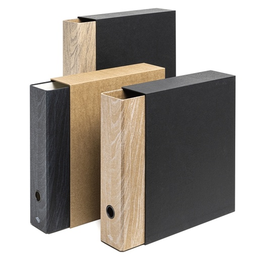 [D91622] Registratore Colorosa Wood c/custodia dim. 29x34cm dorso 8cm col.ass Ri.Plast