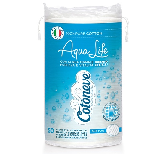 [D91632] Busta da 50 dischetti levatrucco in cotone maxi tondi Cotoneve