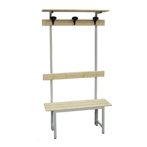 [D91658] Panca in legno con alzata a 3 POSTI L100cm