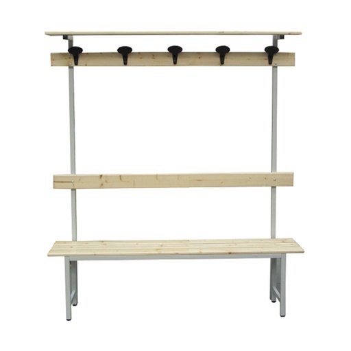 [D91659] Panca in legno con alzata a 5 POSTI L150cm