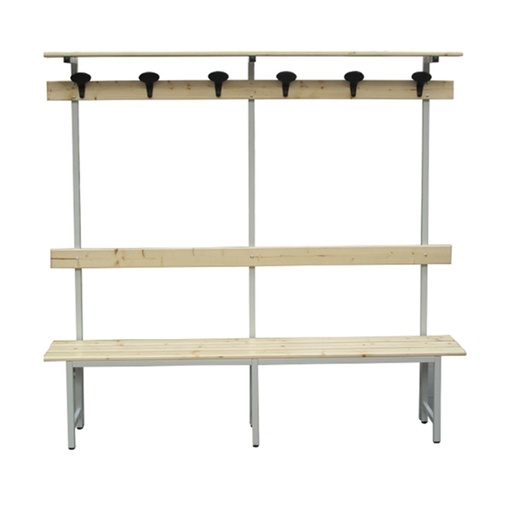 [D91660] Panca in legno con alzata a 6 POSTI L200cm