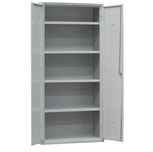 [D91663] Armadio multiuso in metallo a 2 ante 100x40xH180cm GRIGIO