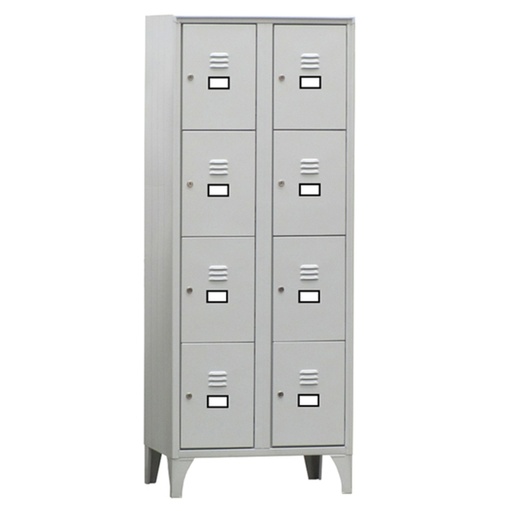 [D91665] Armadio casellario in metallo a 8 VANI 70x50cm H180cm GRIGIO