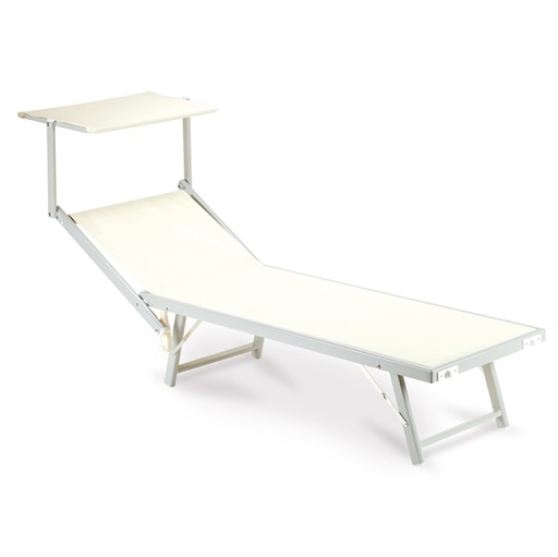 [D91698] Lettino con copertura beige Ibiza