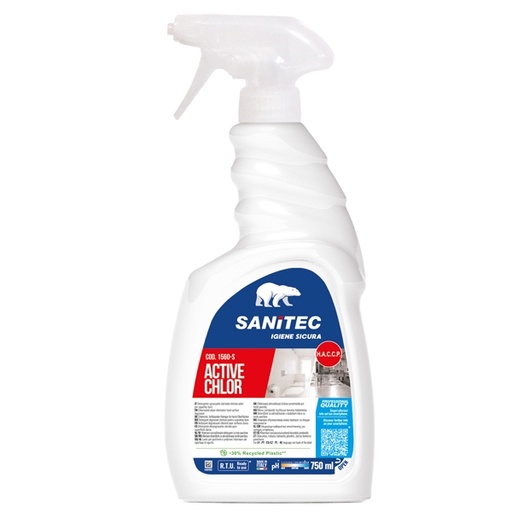 [D91760] Detergente sgrassante clorinato trigger 750ml Sanitec