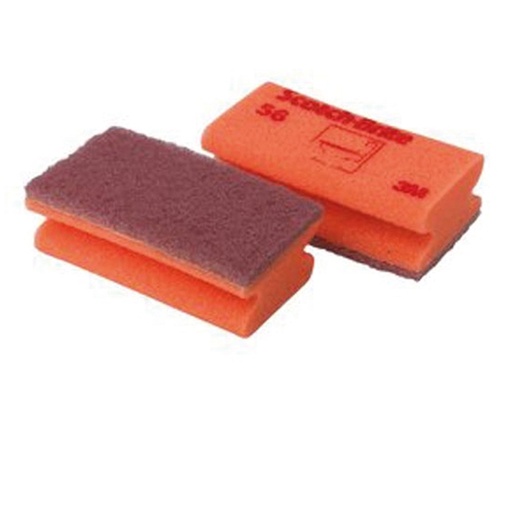 [D91814] Conf 10 spugne accoppiate rosso Scotch-Brite(R) 56