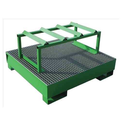 [D91900] Vasche di raccolta a tenuta stagna per 4 fusti 134x125x30cm
