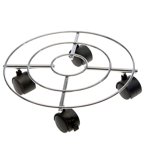 [D91935] Trolley portavaso in acciaio diam. 30cm