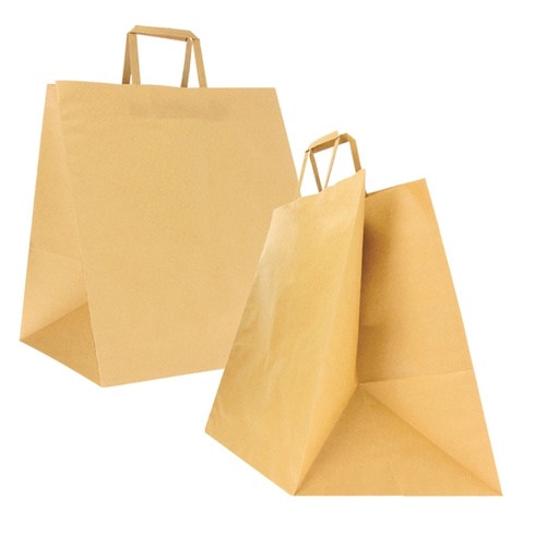 [D91979] Scatola 150 Shoppers carta craft 36x30x36cm Flat Maxi avana