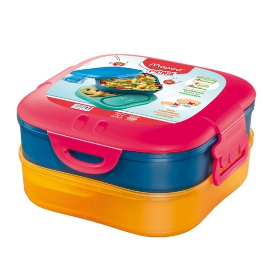 [D92071] Lunch Box 3 in 1 rosa corallo Picnik Concept Maped