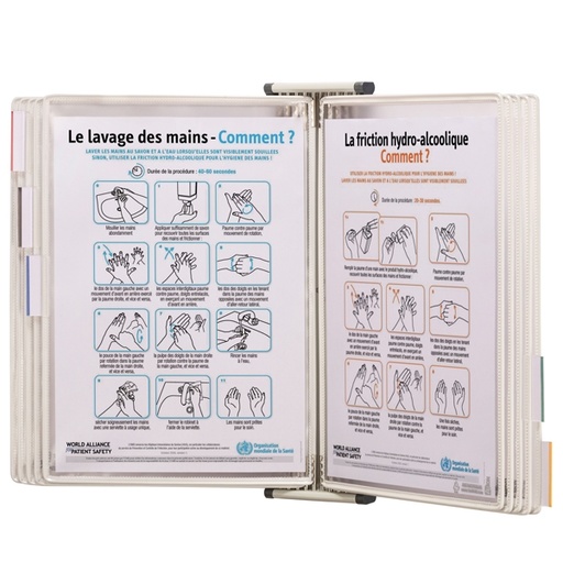 [D92179] Leggio antibatterico da muro + 10 buste f.to A4 bianco Tarifold