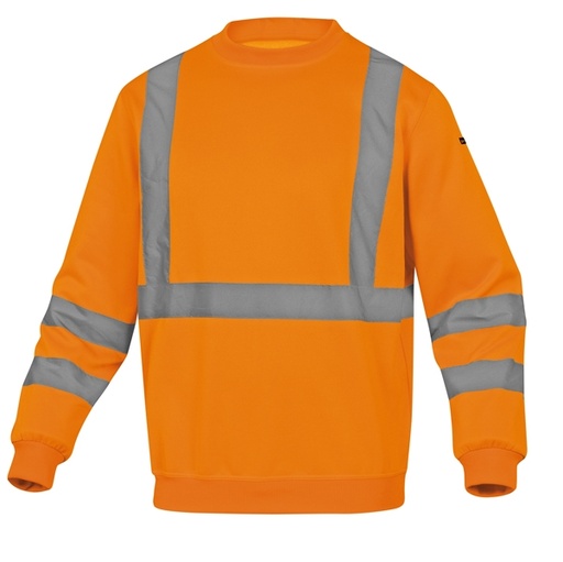 [D92272] Felpa sportiva Astral alta visibilita' Tg. L arancio fluo