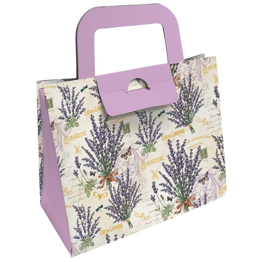 [D94863] Scatola portaoggetto 27x22,5x12,5cm fantasia Lavanda Kartos