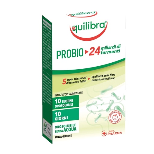 [D92295] Integrator Probio 24 miliardi di fermenti 10 Bustine Orosolubili 25gr Equilibra