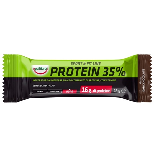 [D92296] Integratore SportFit Line Protein 35 Gusto Dark Chocolate 45gr Equilibra