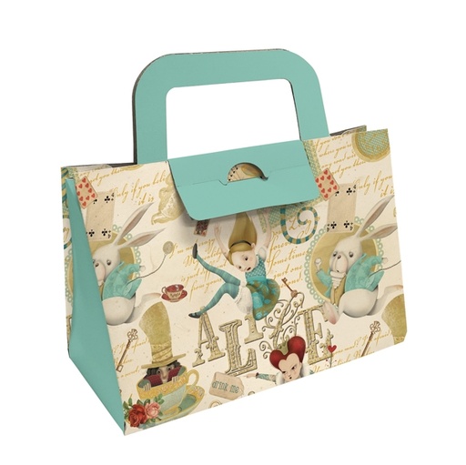 [D94865] Scatola portaoggetto 16,2x14,5x7,5cm fantasia Alice Kartos