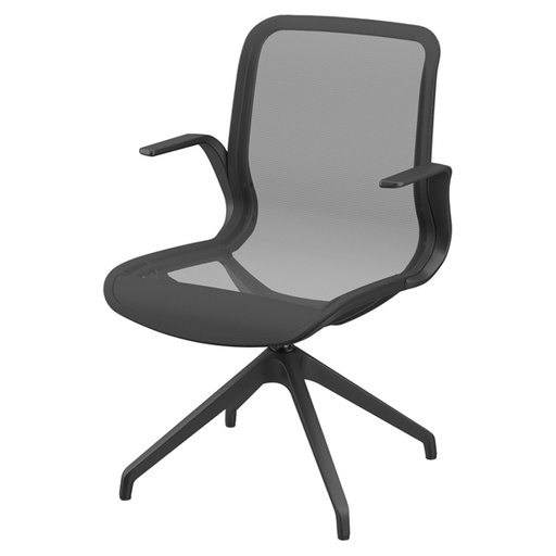 [D92353] Poltrona direzionale Marilyn D40 in rete NERO