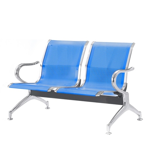 [D92363] Panca attesa a 2 posti in acciaio Blu