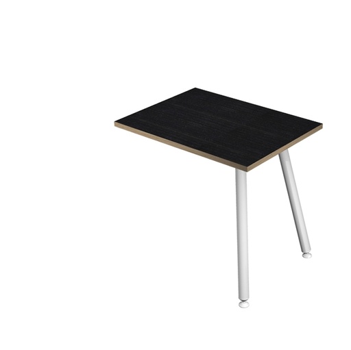 [D92415] Allungo dx/sx 60x80xH74,4cm per scrivanie Skinny Metal Bianco/Nero venato