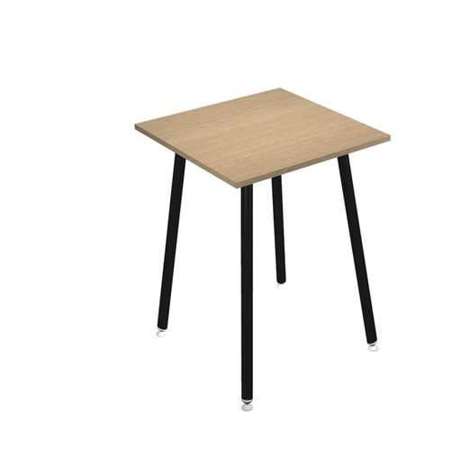 [D92434] Tavolo alto 80x80xH105cm Nero/ Rovere Skinny Metal
