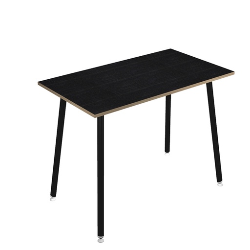 [D92439] Tavolo alto 140x80xH105cm Nero/ Nero venato Skinny Metal
