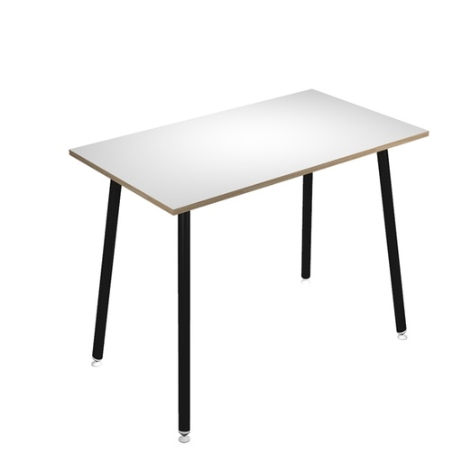 [D92441] Tavolo alto 180x80xH105cm Nero/ Bianco Skinny Metal