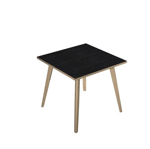 [D92451] Scrivania 80x80xH74,4cm Rovere/Nero venato Woody