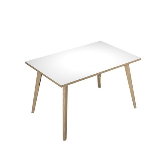 [D92453] Scrivania 120x80xH74,4cm Rovere/Bianco Woody