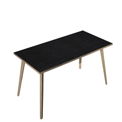 [D92454] Scrivania 120x80xH74,4cm Rovere/Nero venato Woody
